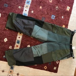 Zara patchwork military style green pants